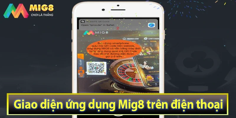 Giao diện ứng dụng Mig8 trên điện thoại