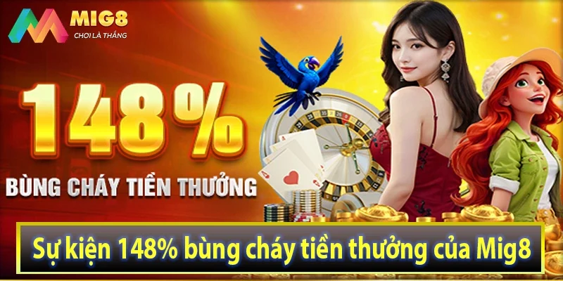 Sự kiện 148% bùng cháy tiền thưởng của Mig8